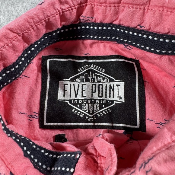 Five Point Industries NYC Retro Design Shark Shirt Men's Slim Fit Flex Large - Picture 5 of 8